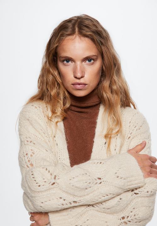 MANGO - Cardigan hadidi - beige