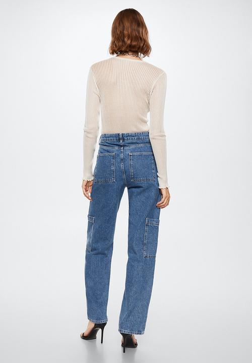 MANGO - Jeans nuria - open blue