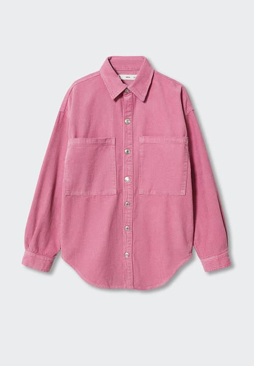 MANGO - Overshirt pana - pink