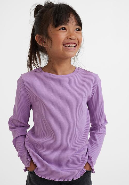 H&M - 2 Pack ribbed tops - purple & red