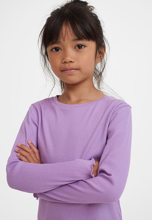 H&M - 2 Pack ribbed tops - purple & red