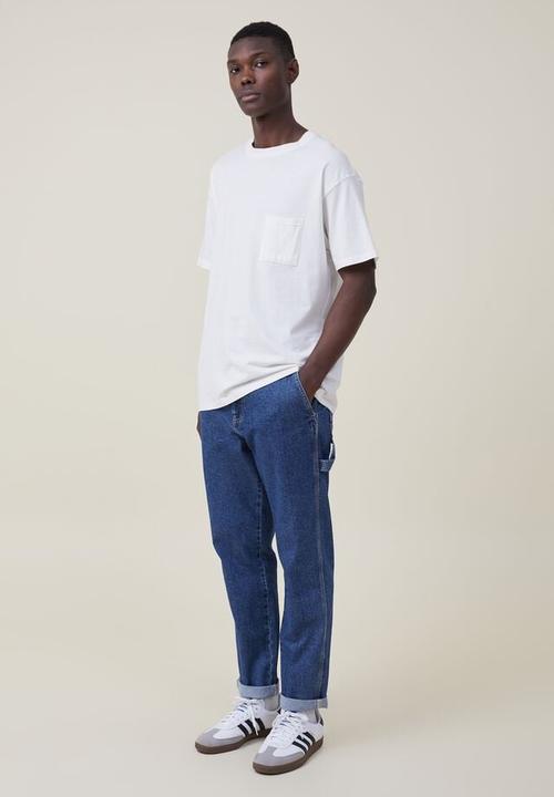 Cotton On - Relaxed tapered jean - worker blue