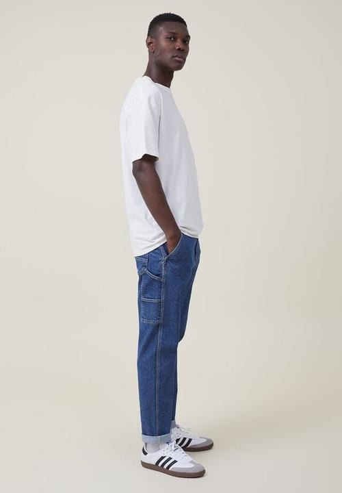 Cotton On - Relaxed tapered jean - worker blue