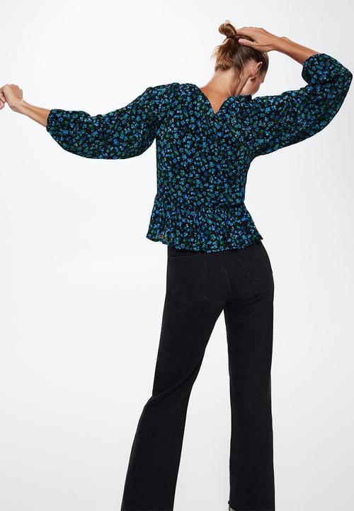 MANGO - Blouse blulinda - mid blue