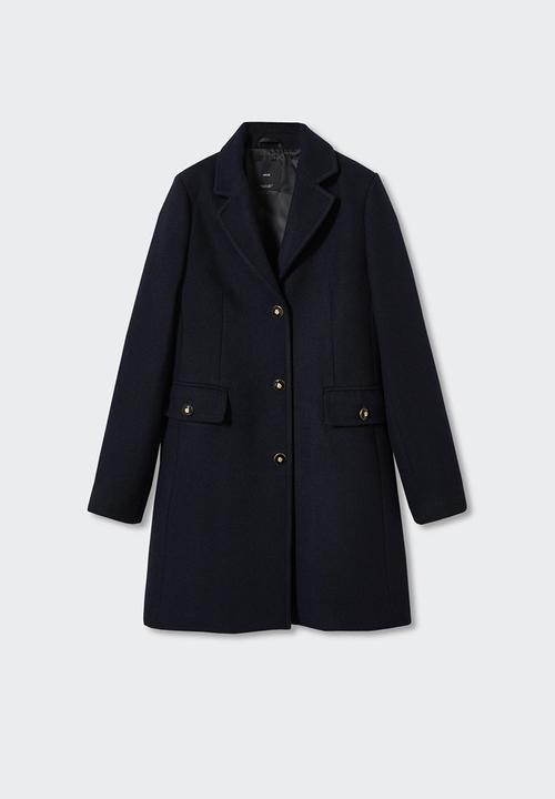 MANGO - Coat carmin - navy
