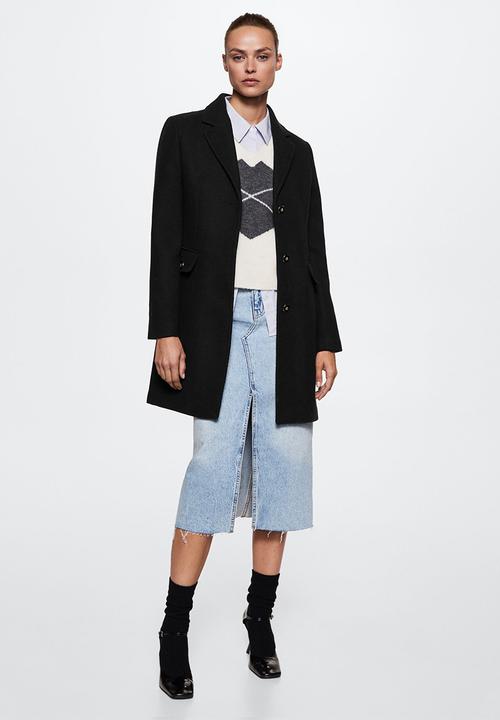 MANGO - Coat carmin - navy