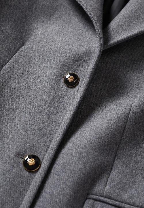 MANGO - Coat carmin - grey