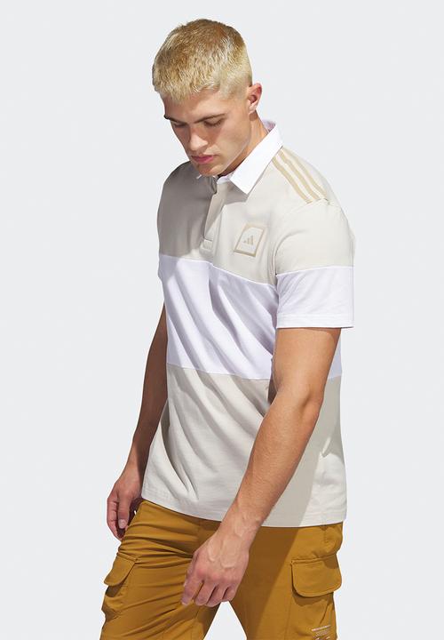 adidas Performance - Adicross block golf polo shirt - clear brown