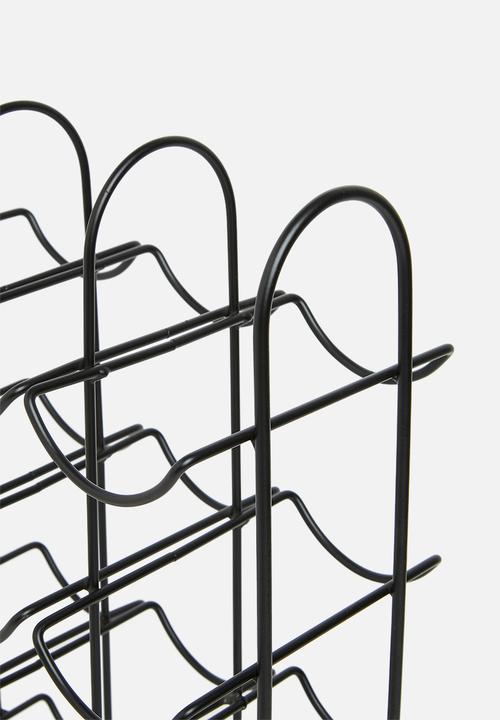 Excellent Houseware - Metal wine rack - black