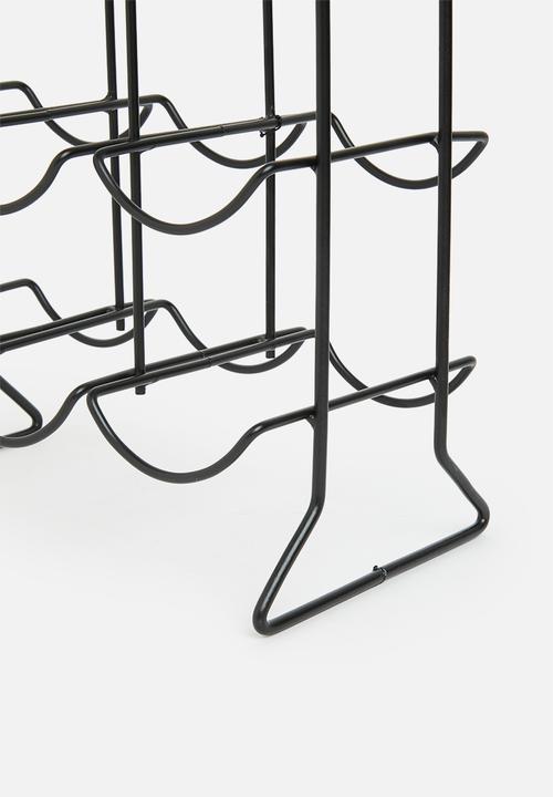 Excellent Houseware - Metal wine rack - black