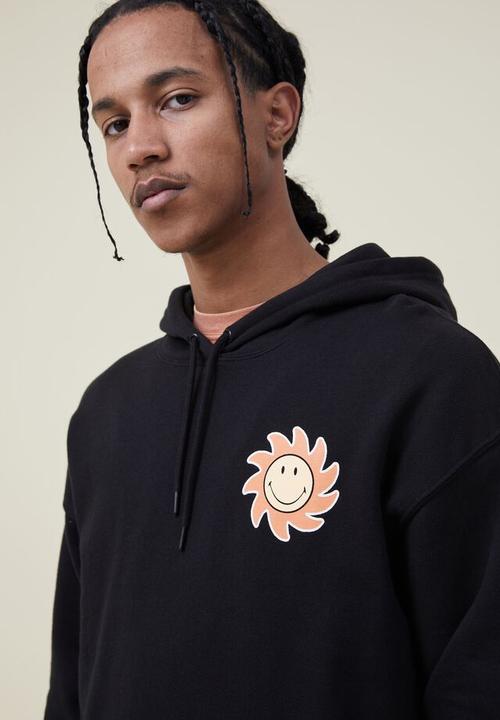 Cotton On - Smiley fleece pullover - lcn smi black/smiley 