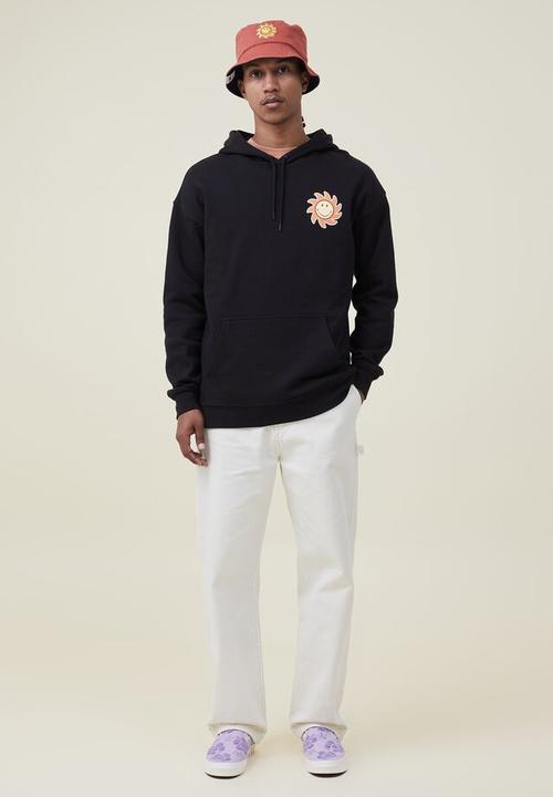 Cotton On - Smiley fleece pullover - lcn smi black/smiley 