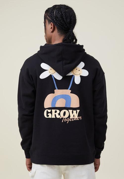 Cotton On - Smiley fleece pullover - lcn smi black/smiley 