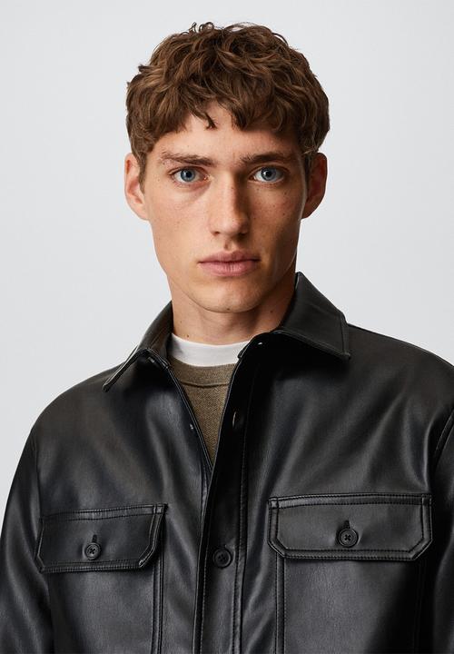 MANGO - Jacket lepi - black