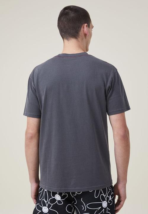 Cotton On - Smiley loose fit t-shirt - lcn smi black/feelin fine 