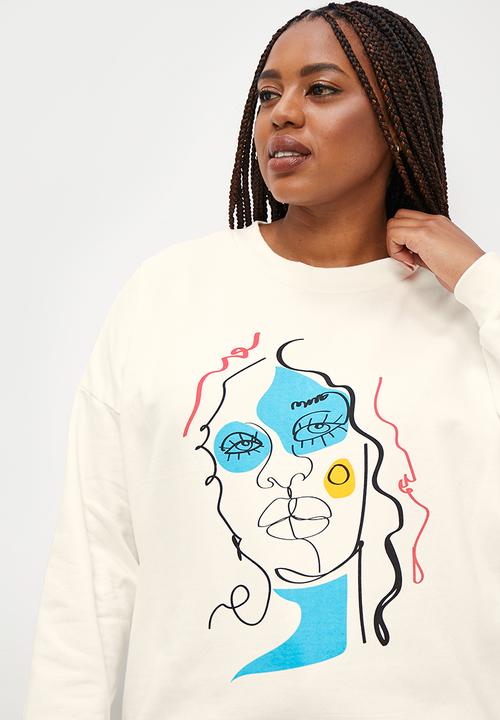Superbalist - Graphic crew - ecru