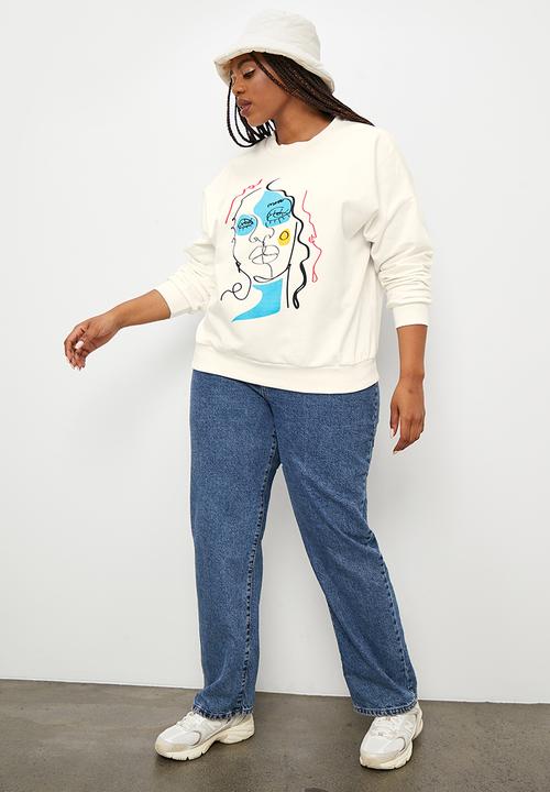 Superbalist - Graphic crew - ecru
