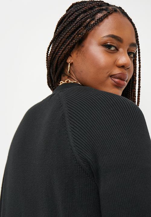 Superbalist - Fine rib midi cardigan - black