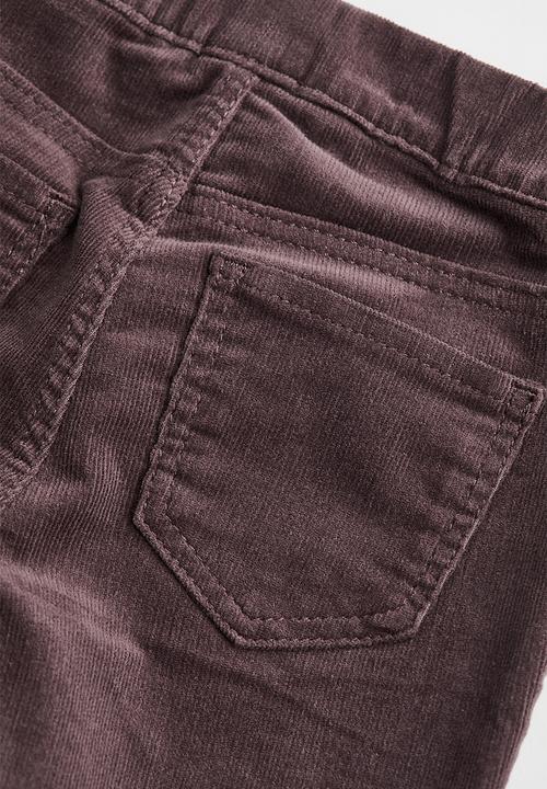 H&M - Flared corduroy trousers - brown-purple