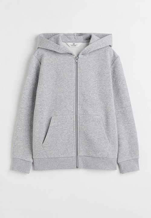 H&M - Zip-through hoodie - light grey marl