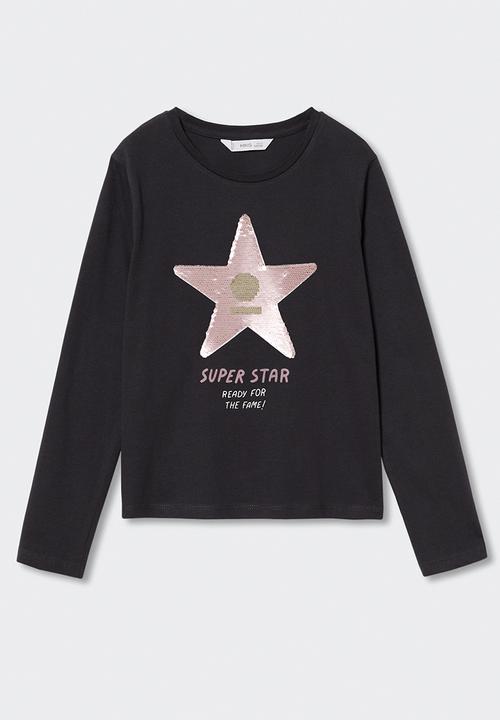 MANGO - T-shirt lolly - charcoal