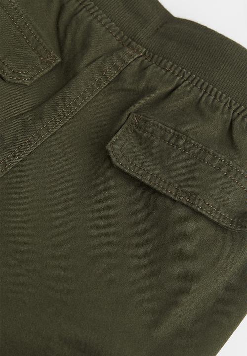 H&M - Cargo trousers - dark khaki green