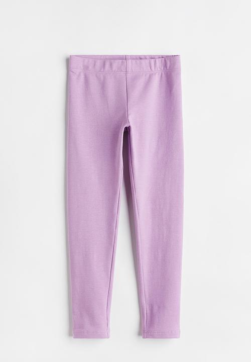 H&M - Leggings with brushed inside - light purple