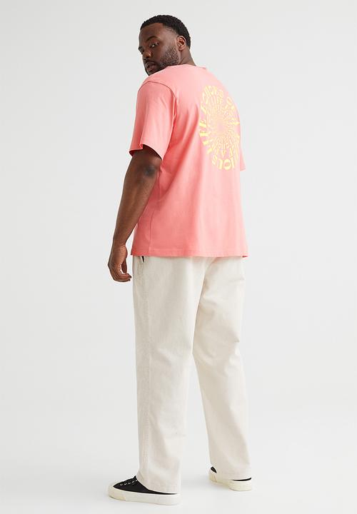 H&M - Relaxed fit cotton T-shirt - pink/echoes