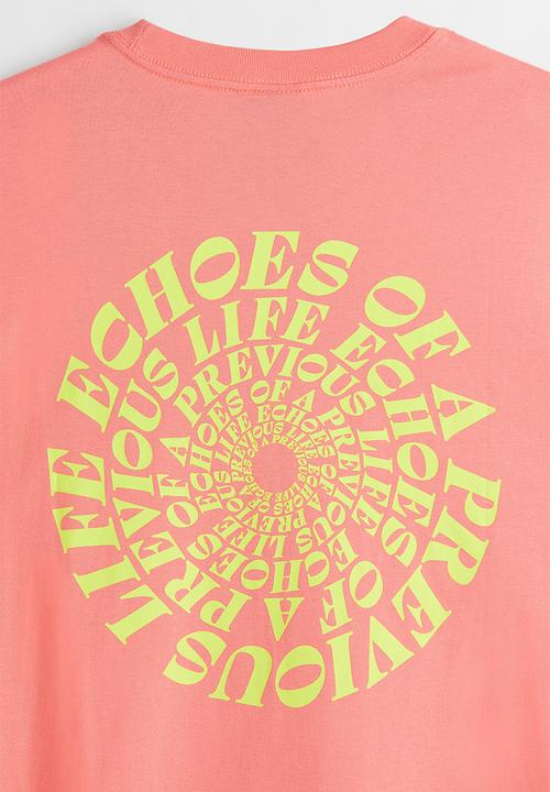 H&M - Relaxed fit cotton T-shirt - pink/echoes