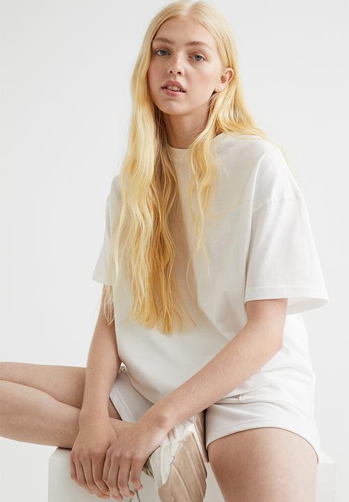 H&M - Boxy T-shirt - white