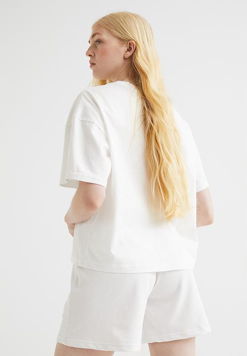 H&M - Boxy T-shirt - white
