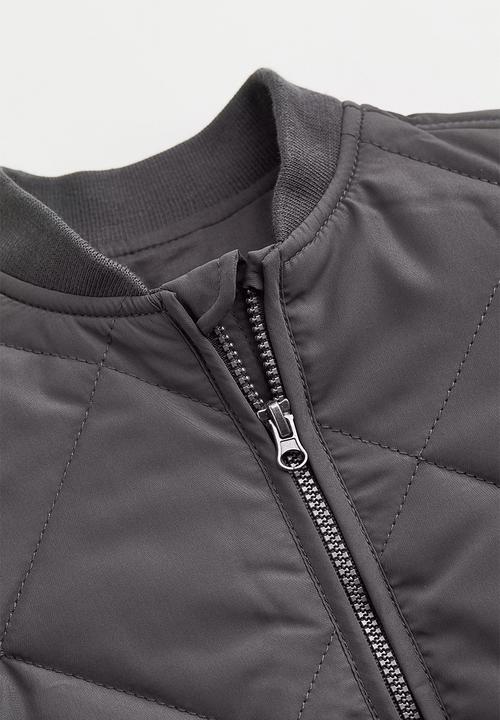 H&M - Quilted bomber jacket - dark grey