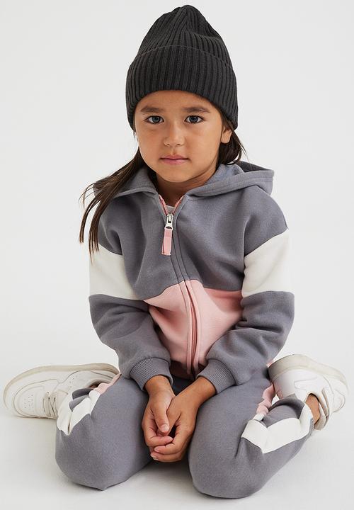 H&M - Zip-through hoodie - grey/block-coloured