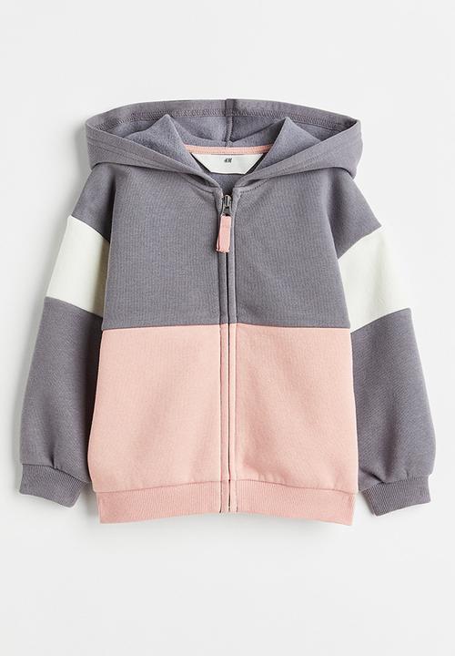 H&M - Zip-through hoodie - grey/block-coloured