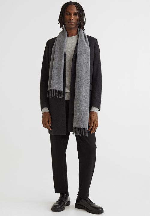 H&M - Patterned scarf - grey