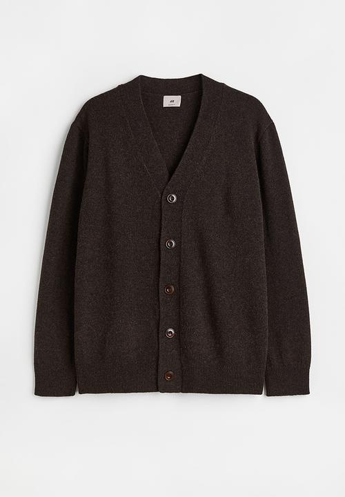 H&M - Relaxed fit wool cardigan - dark brown