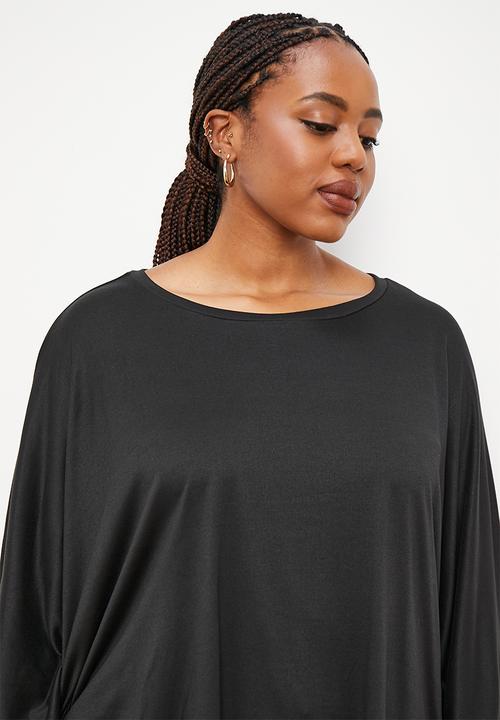 edit Plus - Oversized dolman tee - black