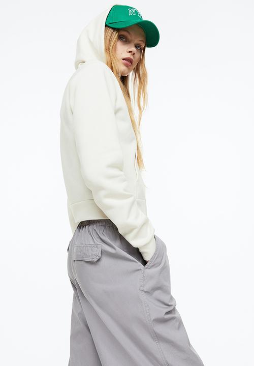 H&M - Short zip-through hoodie - cream