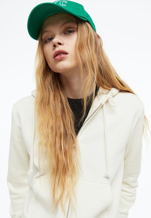 H&M - Short zip-through hoodie - cream