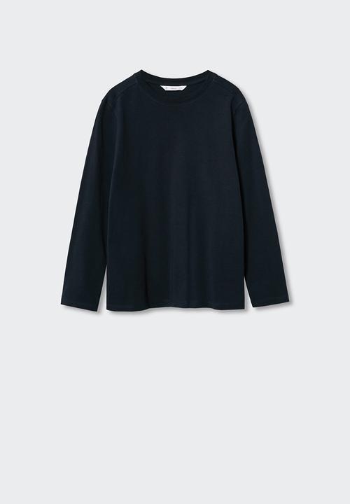 MANGO - T-shirt basicat - navy