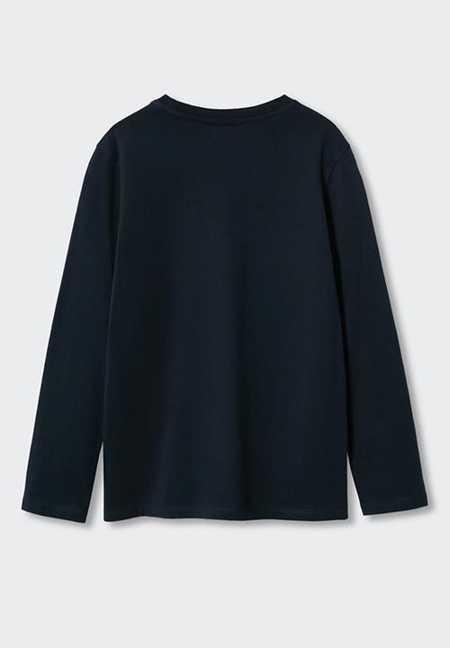 MANGO - T-shirt basicat - navy