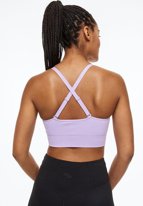 H&M - Drymove™ medium support sports bra - light purple