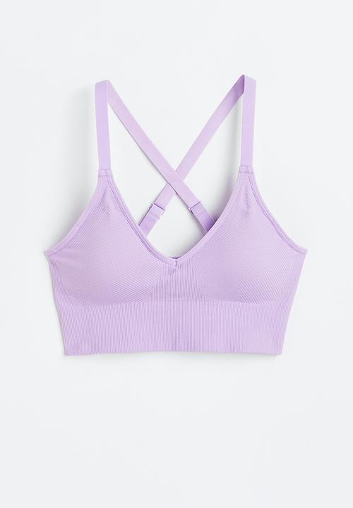 H&M - Drymove™ medium support sports bra - light purple