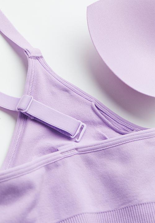 H&M - Drymove™ medium support sports bra - light purple