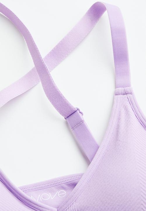 H&M - Drymove™ medium support sports bra - light purple