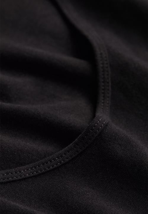 H&M - Long-sleeved jersey top - black