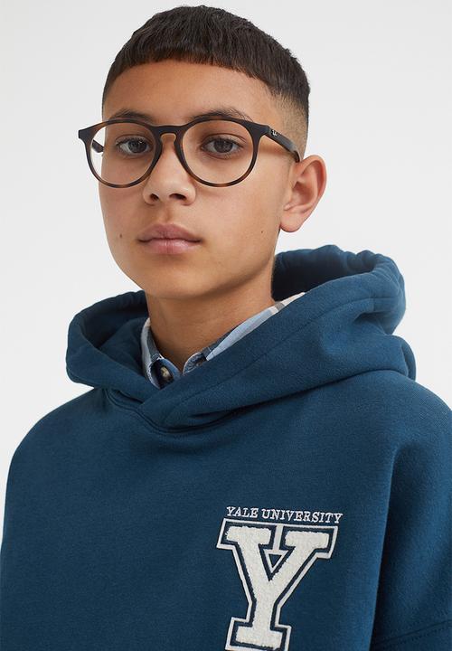 H&M - Oversized printed hoodie - dark blue/yale