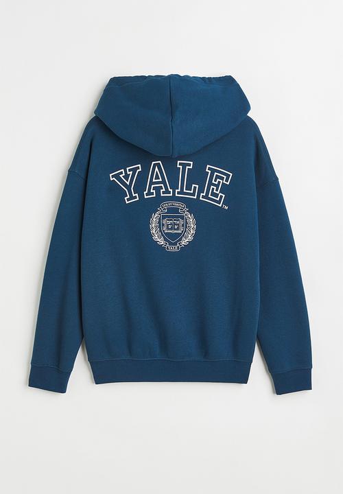 H&M - Oversized printed hoodie - dark blue/yale