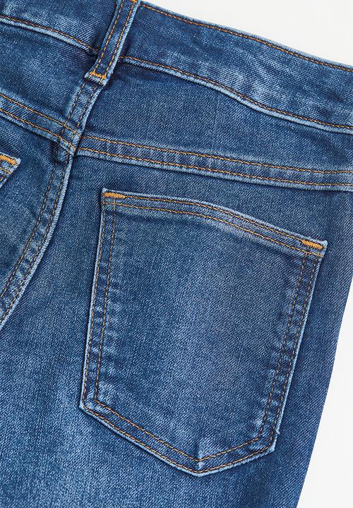 H&M - Superstretch relaxed tapered fit jeans - dark denim blue