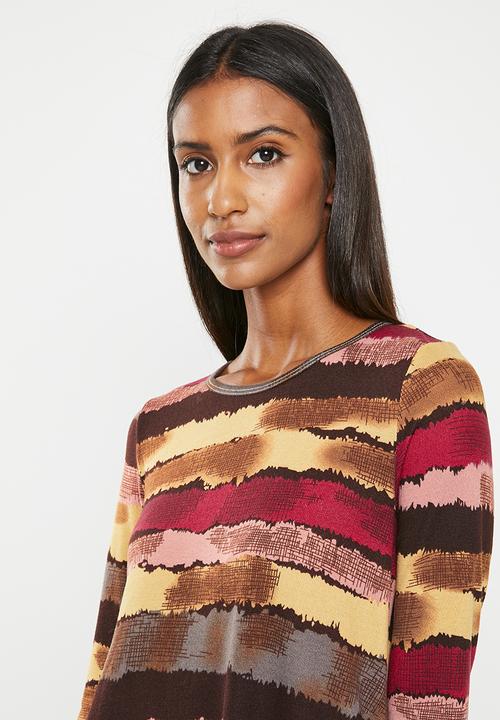Stella Morgan - Printed long sleeve knit dress - multi 